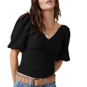 Free People Black Women's Top Sz M